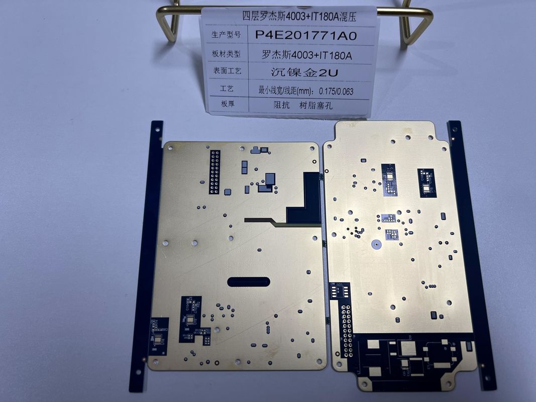 روجرز RO4003 + IT180 خليط روجرز لوحة PCB 0.5-6 أوقية النحاس غمرة الذهب النهاية