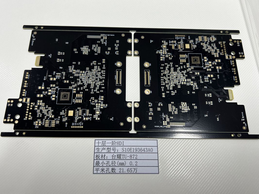 محور مصباح خاص لوحة PCB ذات الكثافة العالية 10 طبقات Tuc TU-872 1+N+1 Goldfinger 30U