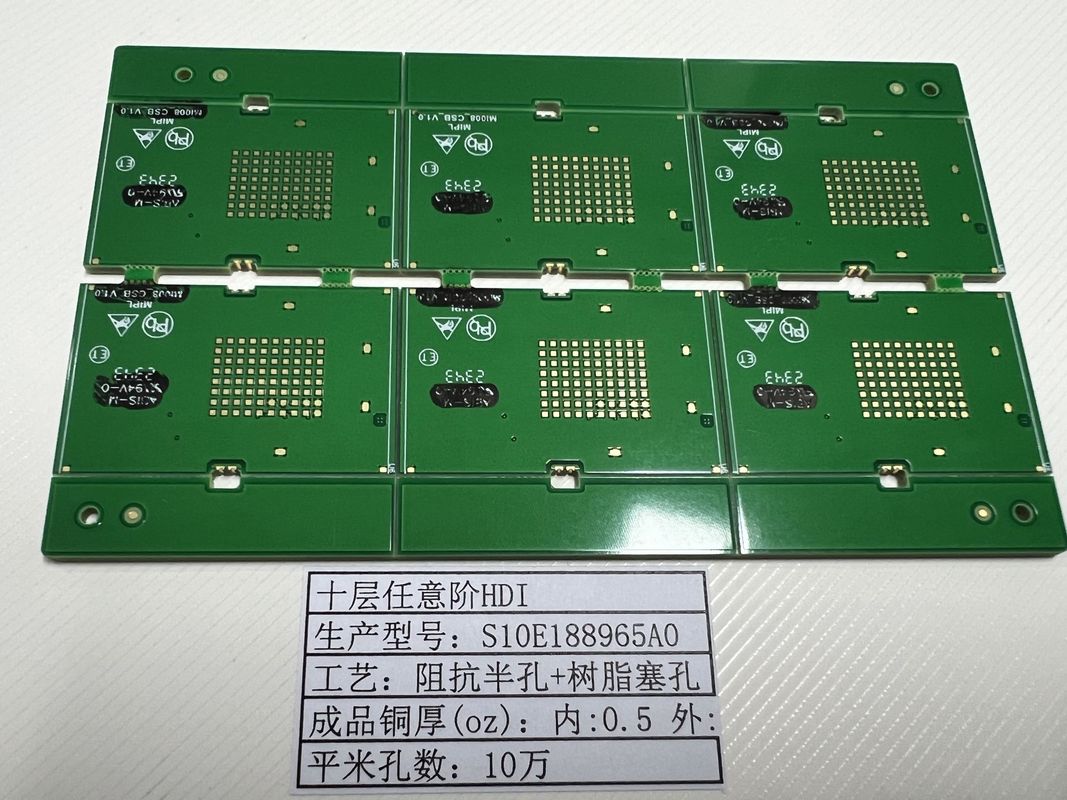 بيضاء / سوداء / صفراء شاشة الحرير HDI PCBs ضغط الجهد FR-4 3mil دقيقة حلقة حلقة