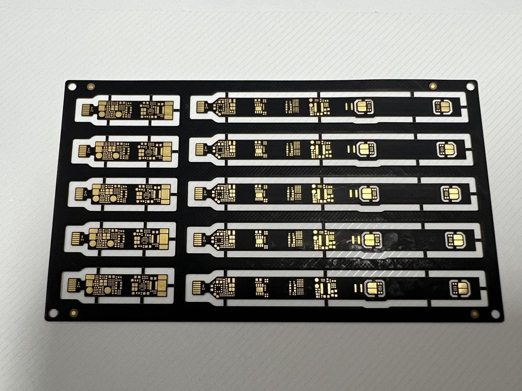 الكثافة المحلية Sanforized PCB Rigid Flex Assembly 4 طبقة 0.1mm تتبع مع مكونات SMD BGA