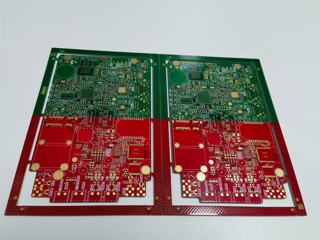 لوحة PCB المتقدمة متعددة الطبقات 4 ألوان من قناع اللحام في لوحة PCB واحدة