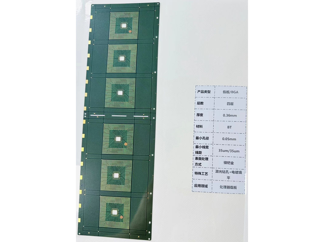 الخضراء ENIG السطح النهاية السيراميك IC الركيزة PCB طبقة مزدوجة مع 0.1mm أثر