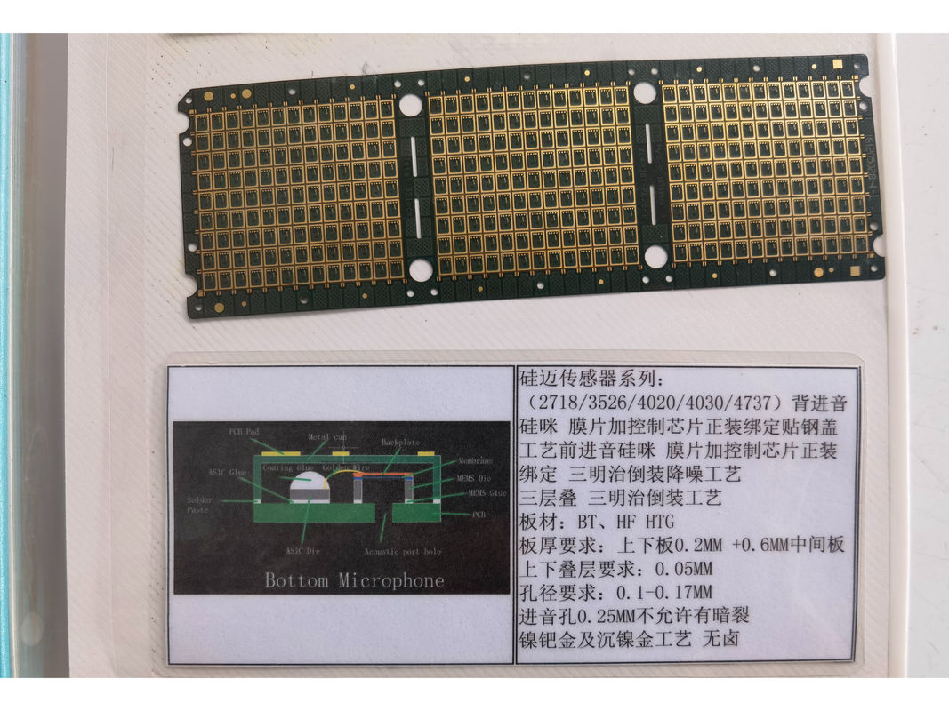 ENIG سطح إكمال IC الركيزة PCB IC لوحة الدوائر 0.2mm المواد الأساسية BT HF HTG