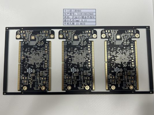سمك 0.4-3.2mm HDI PCB Board 6-32L التحكم في المعوقة 100% E الاختبار