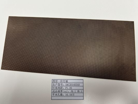 لوحة PCB ذات كثافة عالية مع دعم مصباح مصباح LED Screen HDI Prototype 4L 1 + N + 1 Quickturn